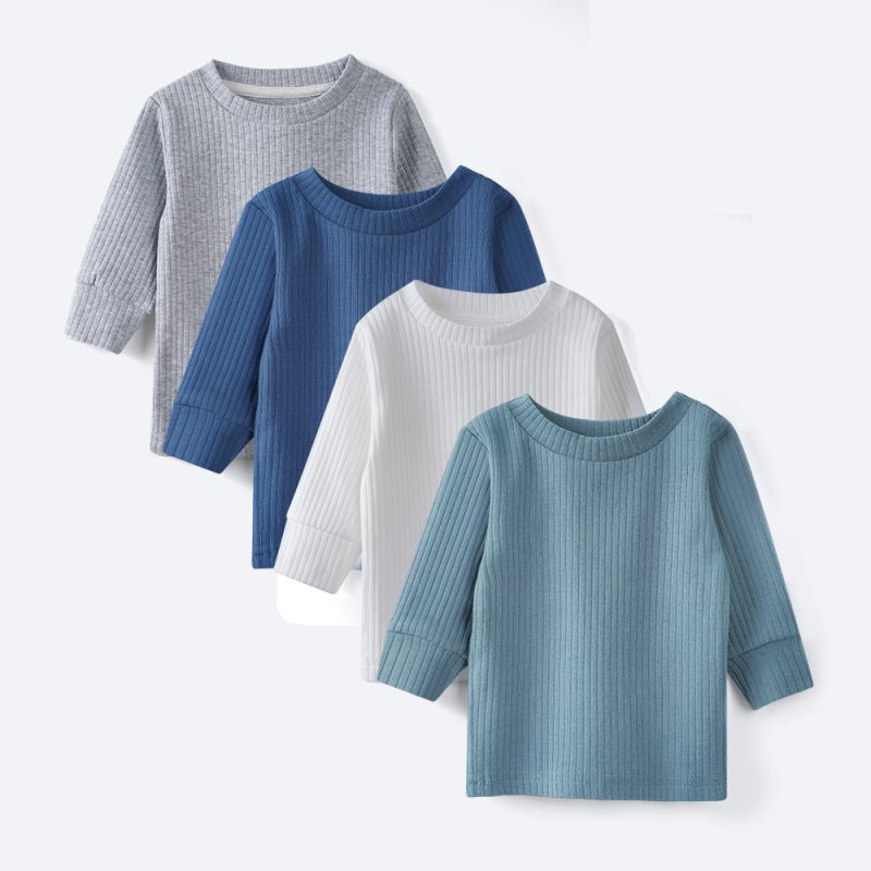 Knitted ribbed baby top