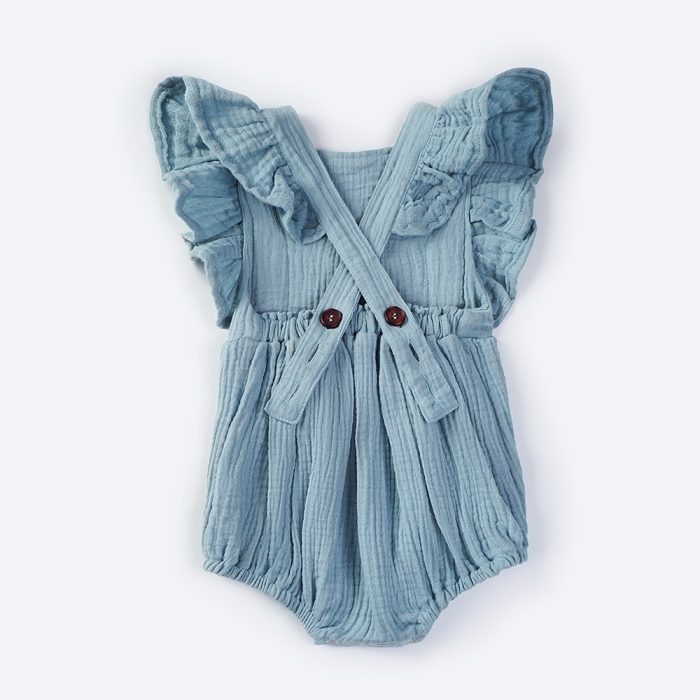 ruffled baby bodysuit Reverse side