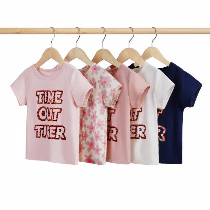 Organic Cotton Printed Short Sleeve Baby Kids t-shirts