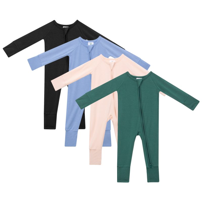 Solid Organic Bamboo Baby Pajamas