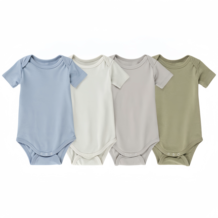 Organic bamboo short sleeve newborn baby onesie baby bodysuit