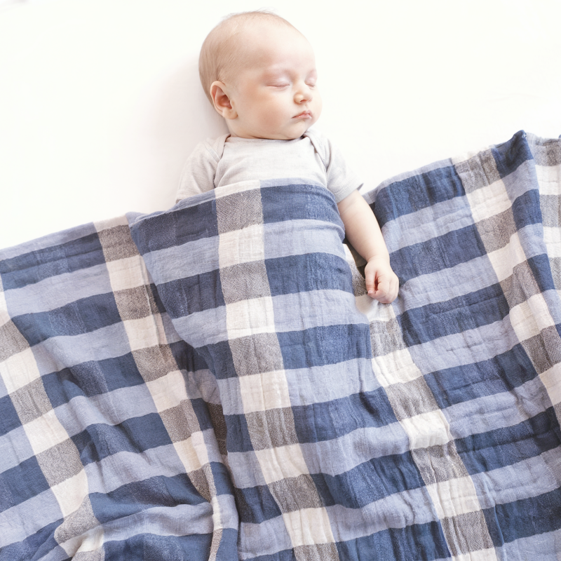 4 layers-checkered-baby-muslin-blanket