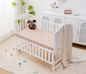 Organic cotton muslin baby fitted sheets