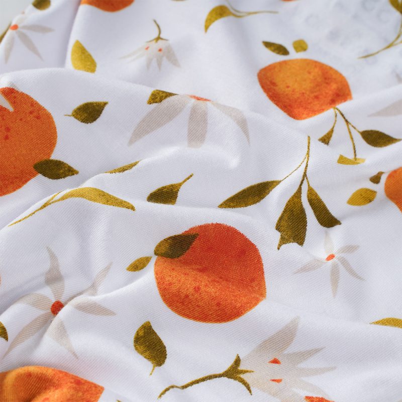 Printed bamboo spandex fabric