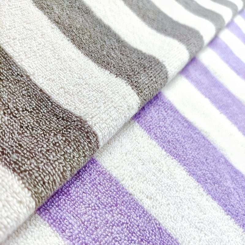 Yarn dyed Woven Stripe Cotton Terry Cloth Fabric