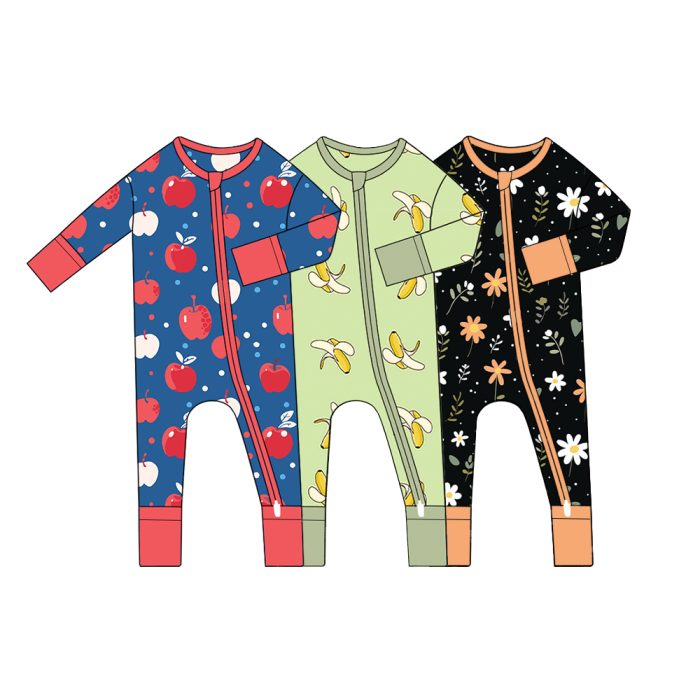 China Custom Print Kid Pjs Bamboo Baby Pyjamas