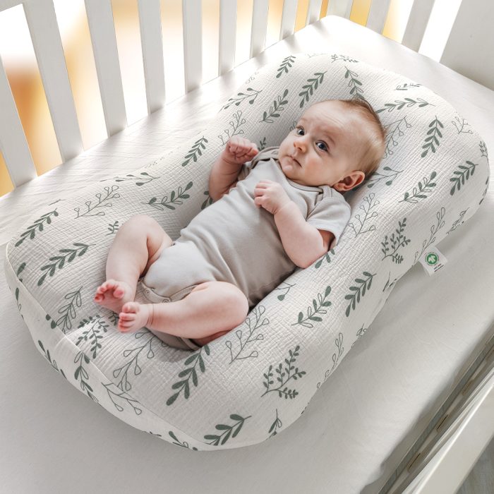 organic cotton muslin crepe baby lounger cover (10)